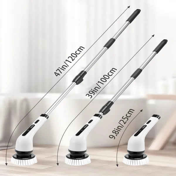 9 REPLACEABLE BRUSH HEADS FOR VERSATILE CLEANING